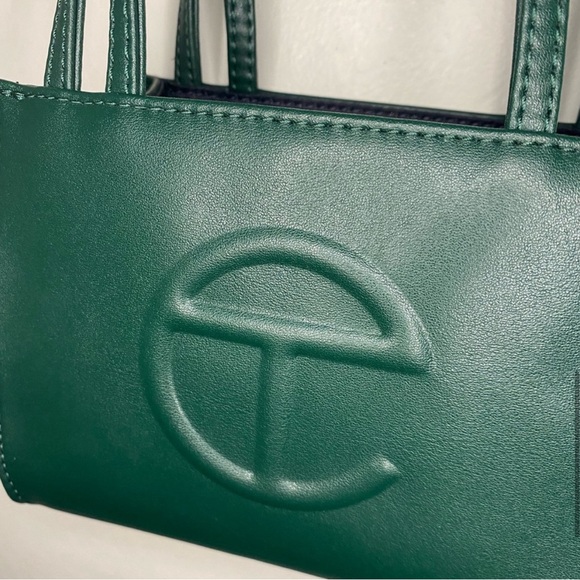 Telfar Small Shopping Bag in Dark Olive - Picture 8 of 9